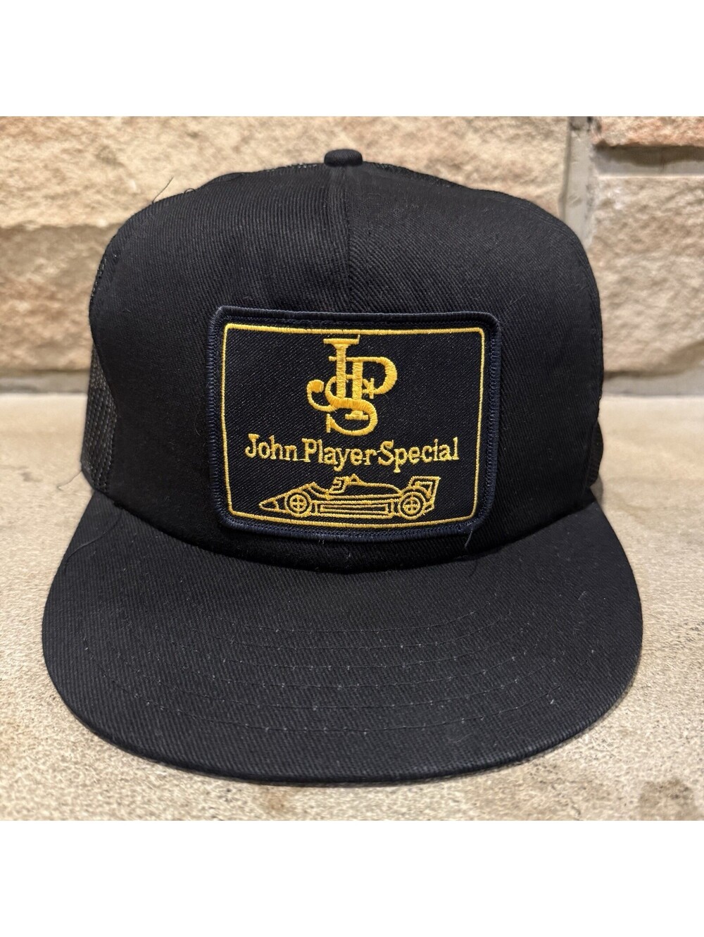 Vintage John Player Special Racing Trucker Hat Snapback Mesh Lotus F1 Sport Auto